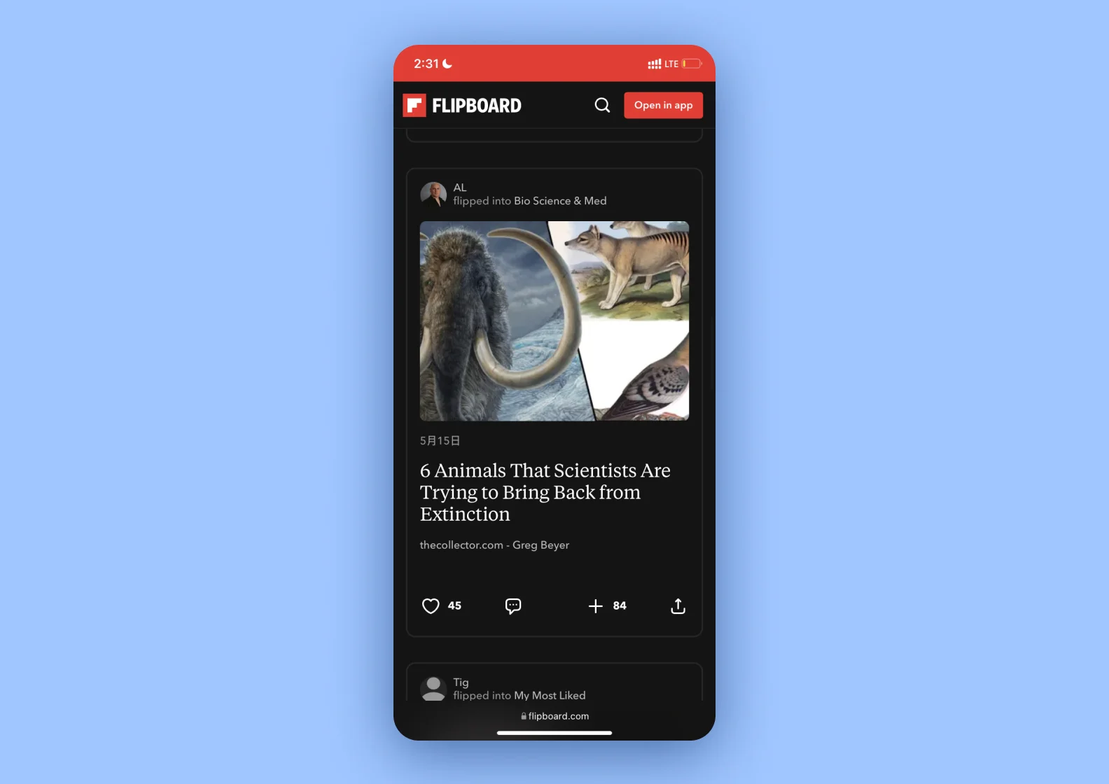Flipboard screenshot