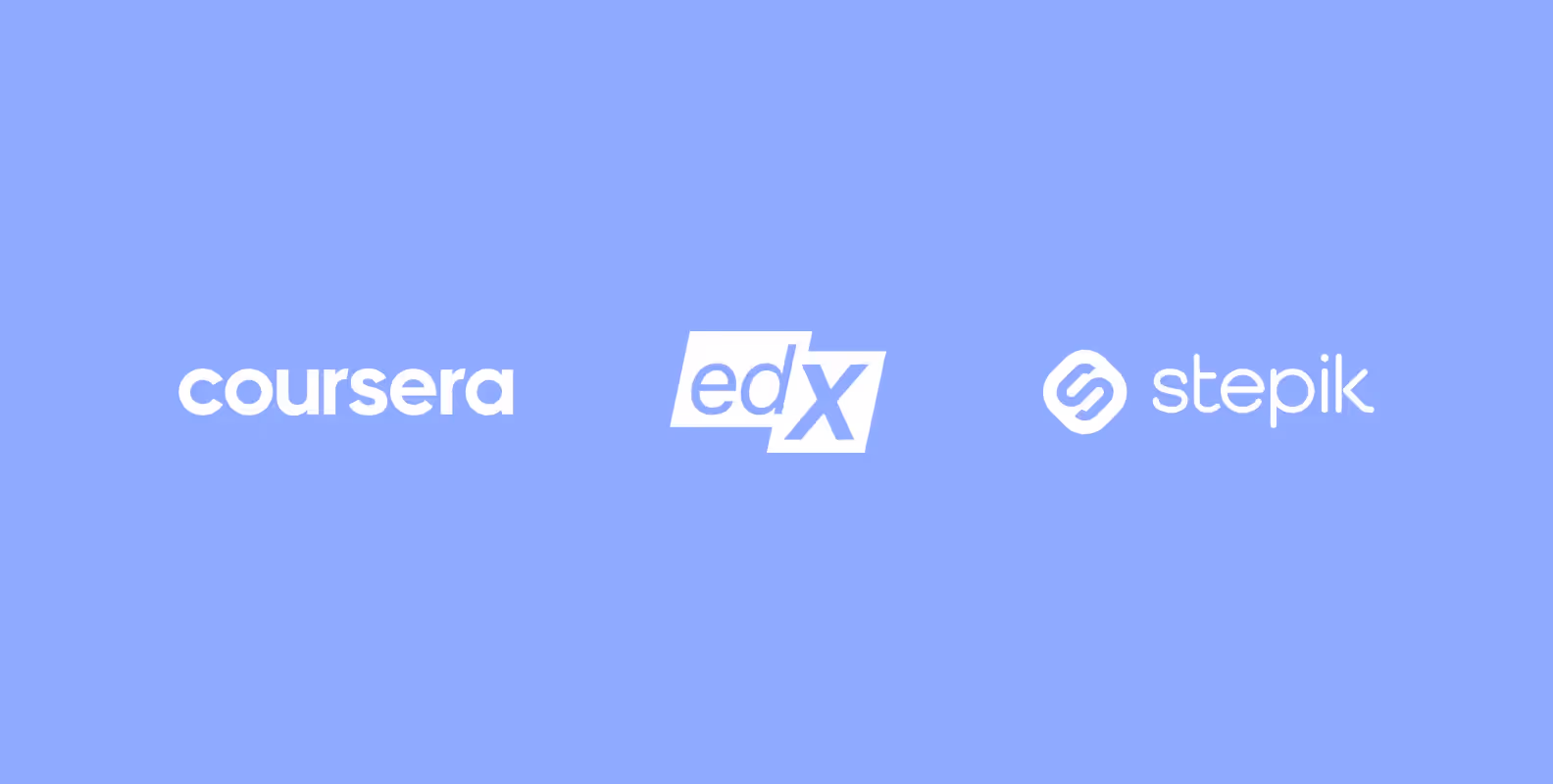 Логотипы Coursera, Edx, Stepik