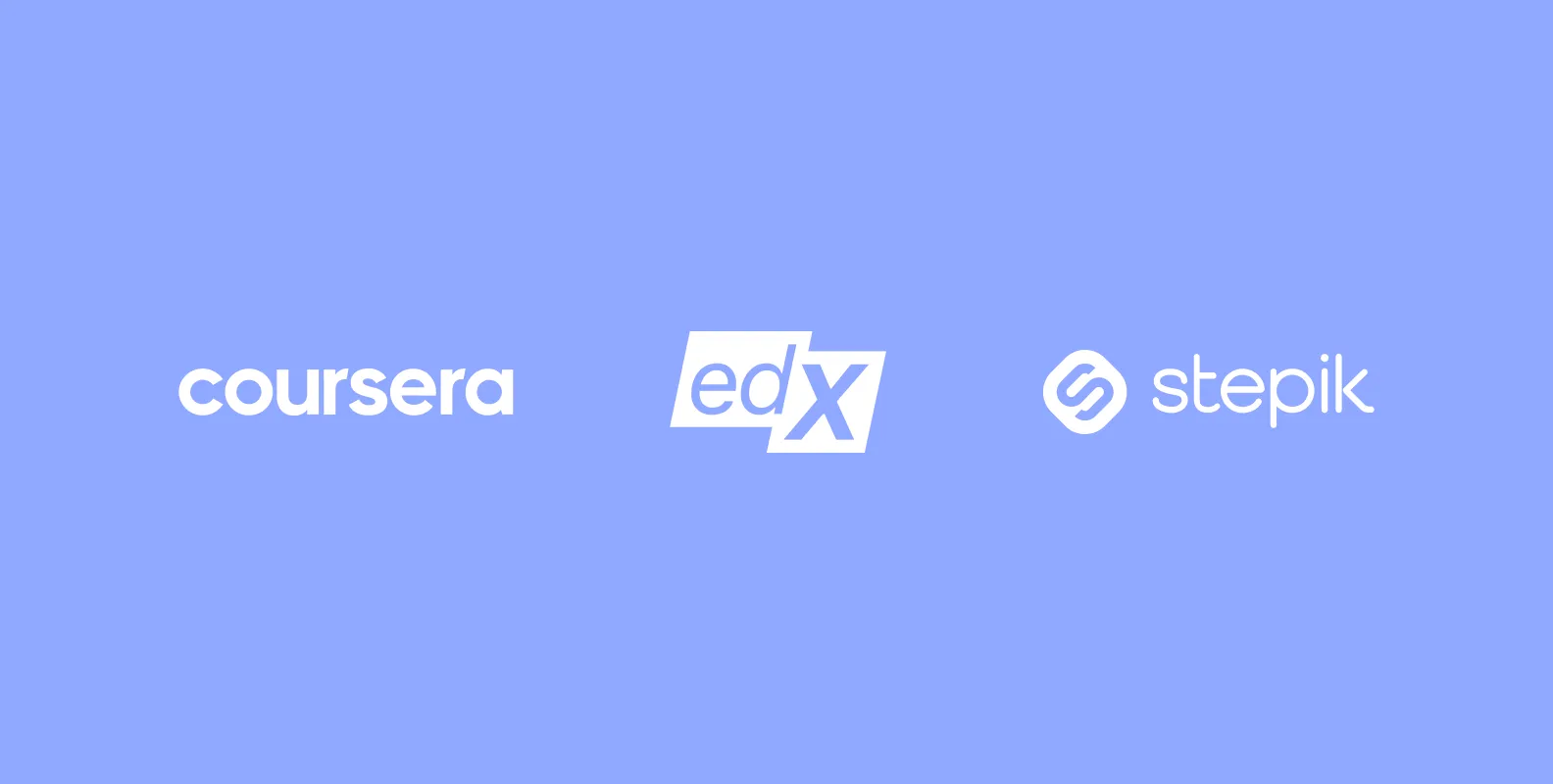 Логотипы Coursera, Edx, Stepik