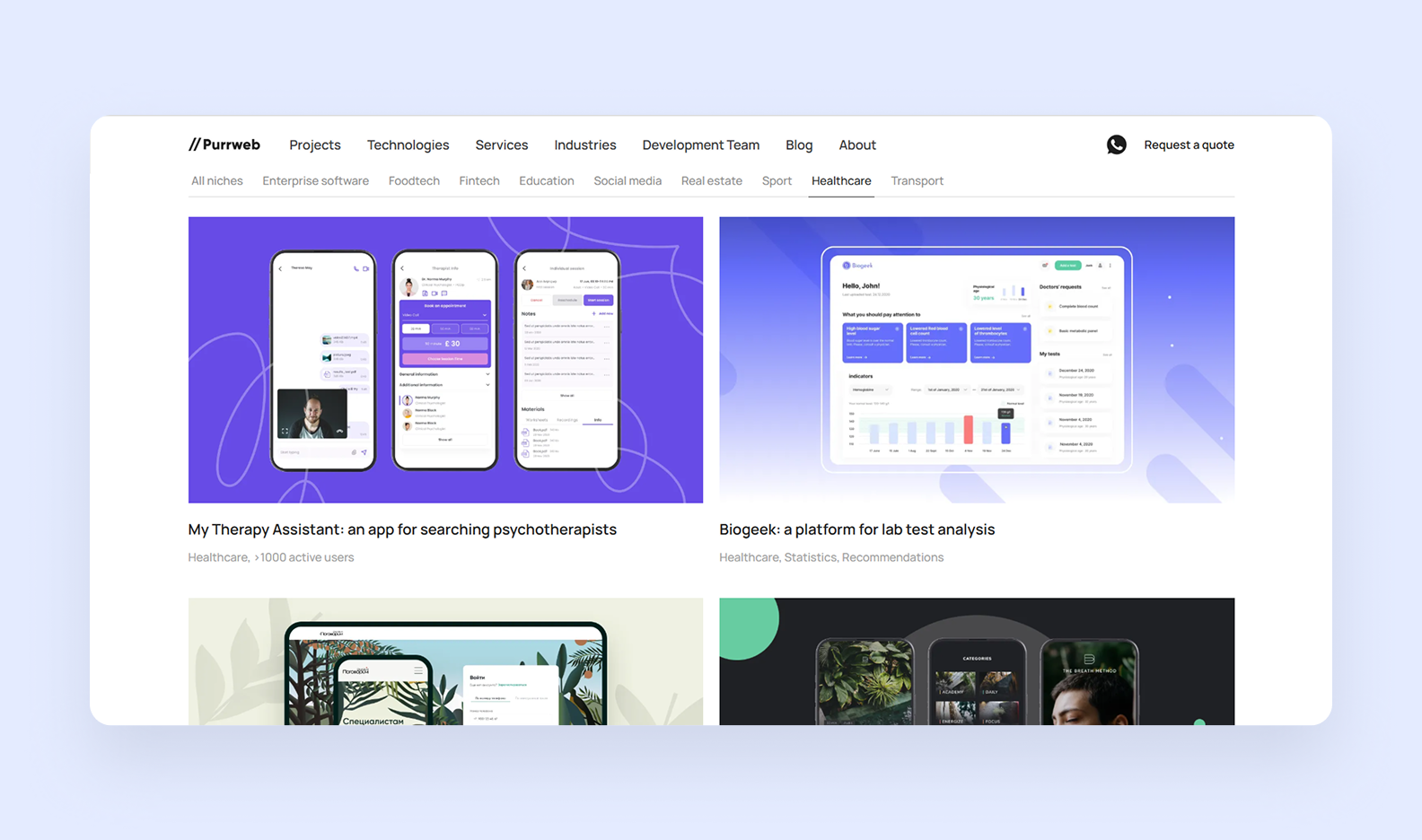 Purrweb’s healthcare development cases