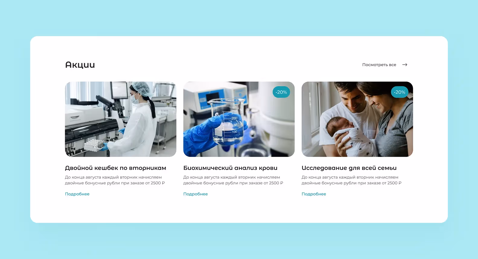 Карточки с акциями