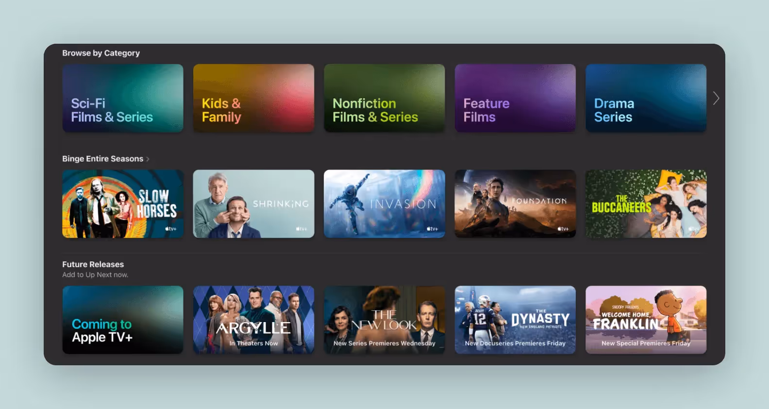 минималистичный дизайн Apple TV