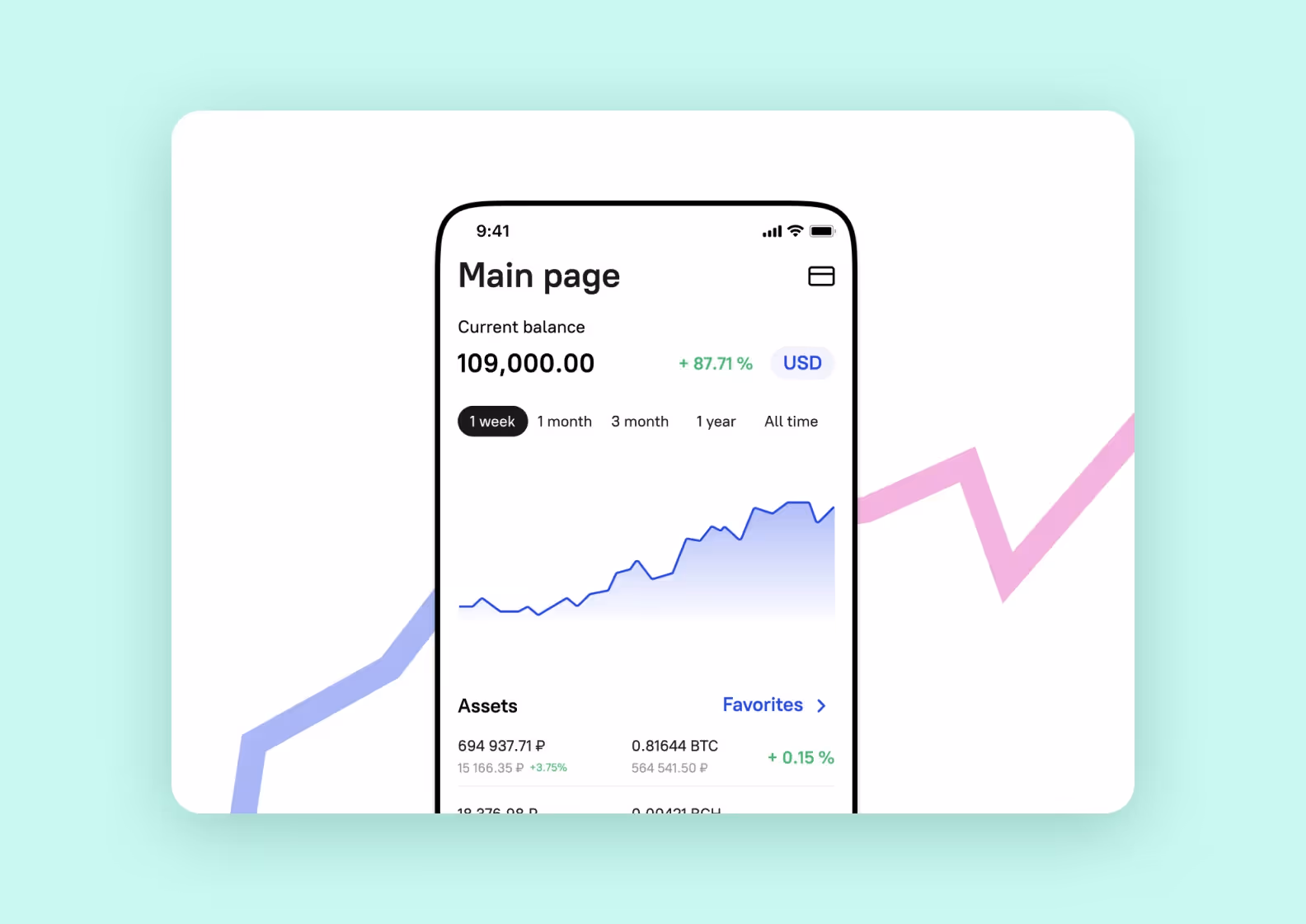 crypto-wallet main page