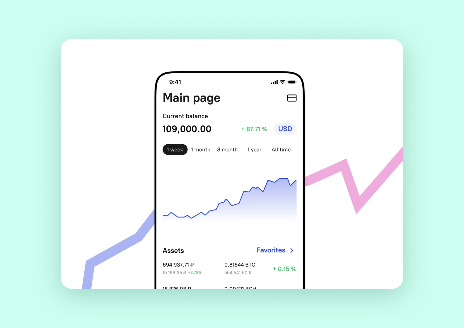 crypto-wallet main page