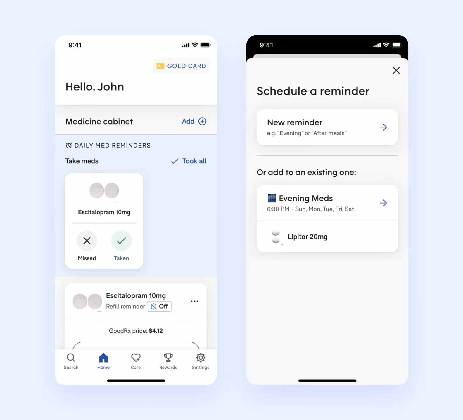 Medicine reminder app features
