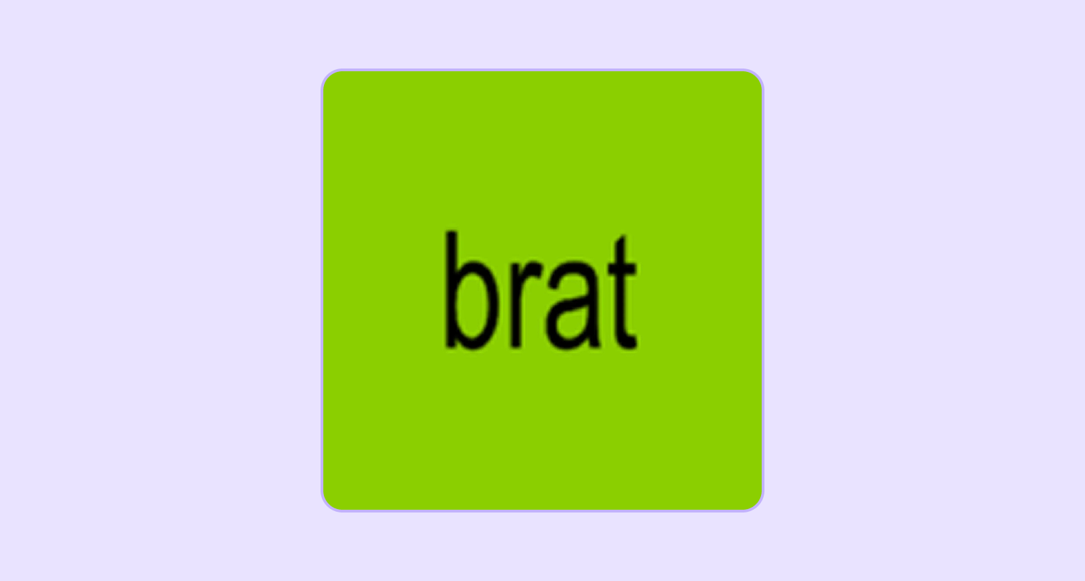 Обложка альбома «Brat» Charli XCX