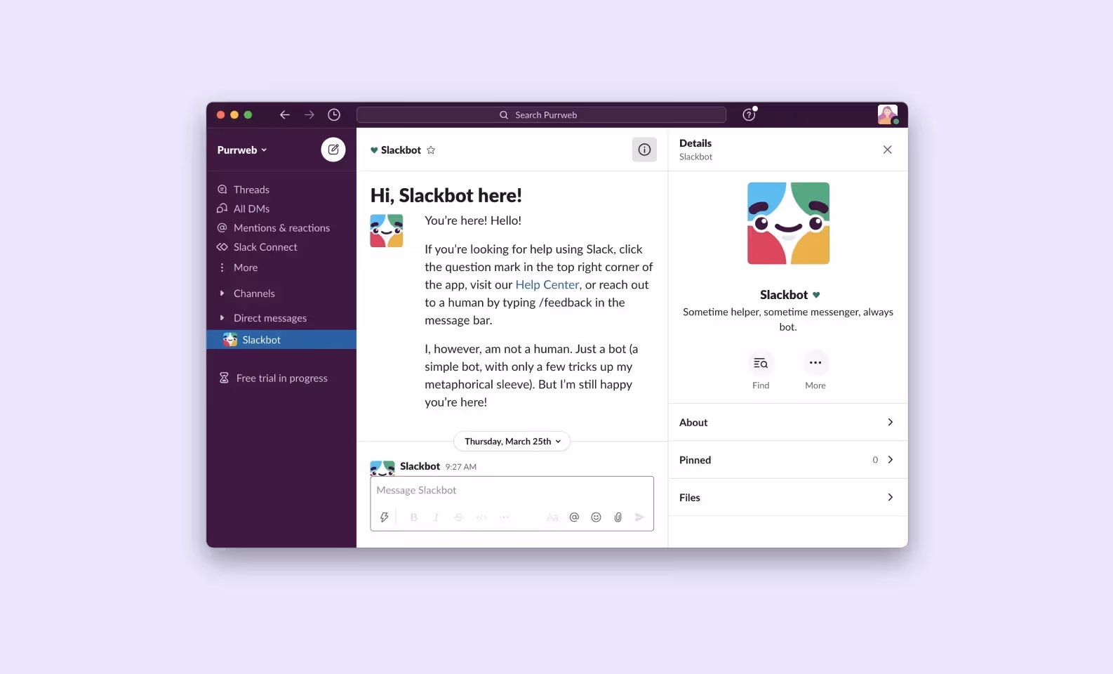 Slack screenshot