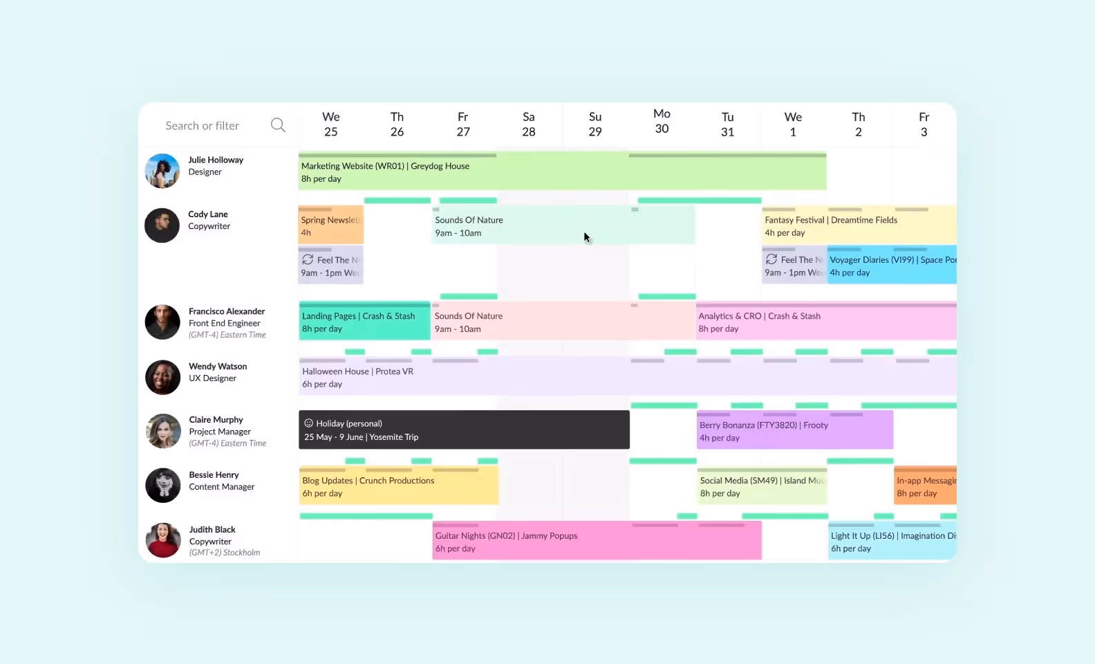 Resource Guru screenshot
