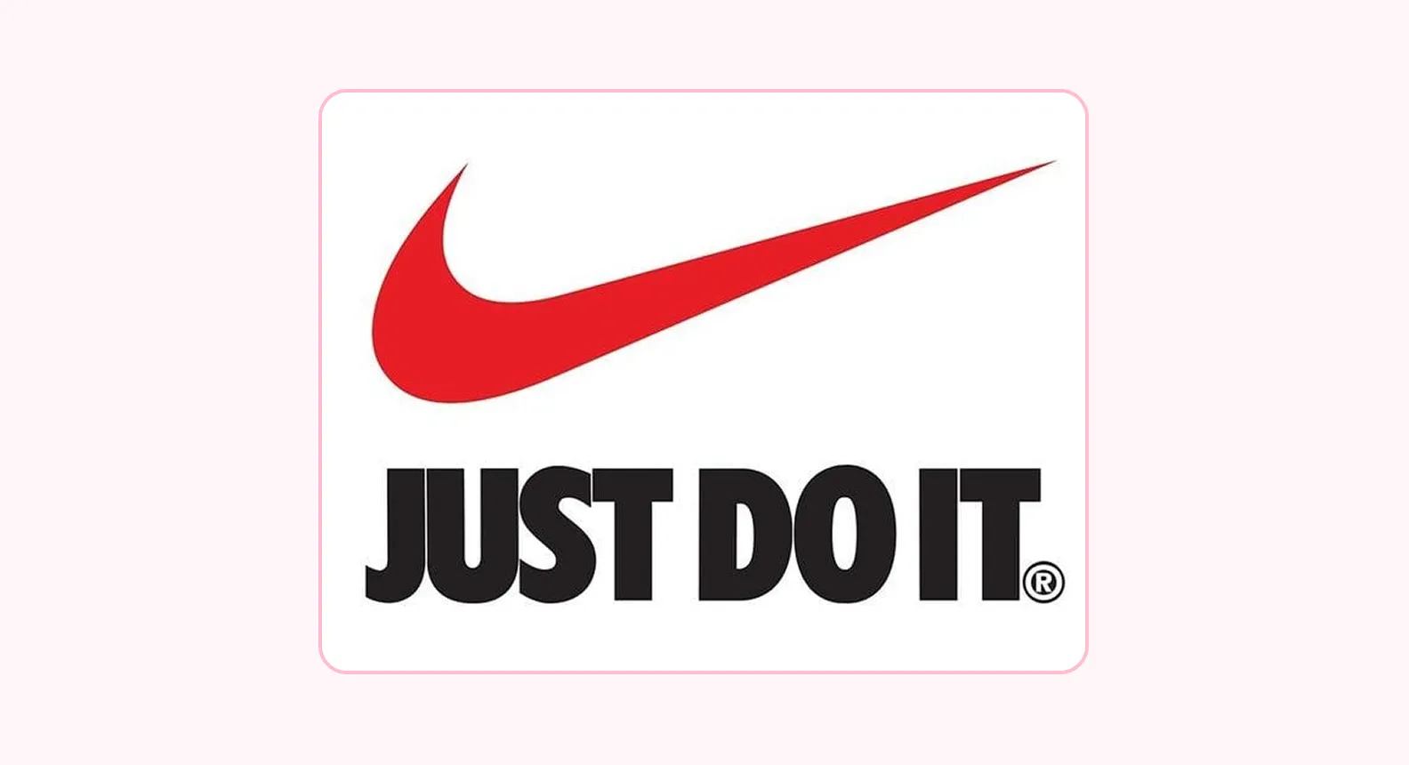 Фирменный логотип компании Nike и слоган «Just do it»