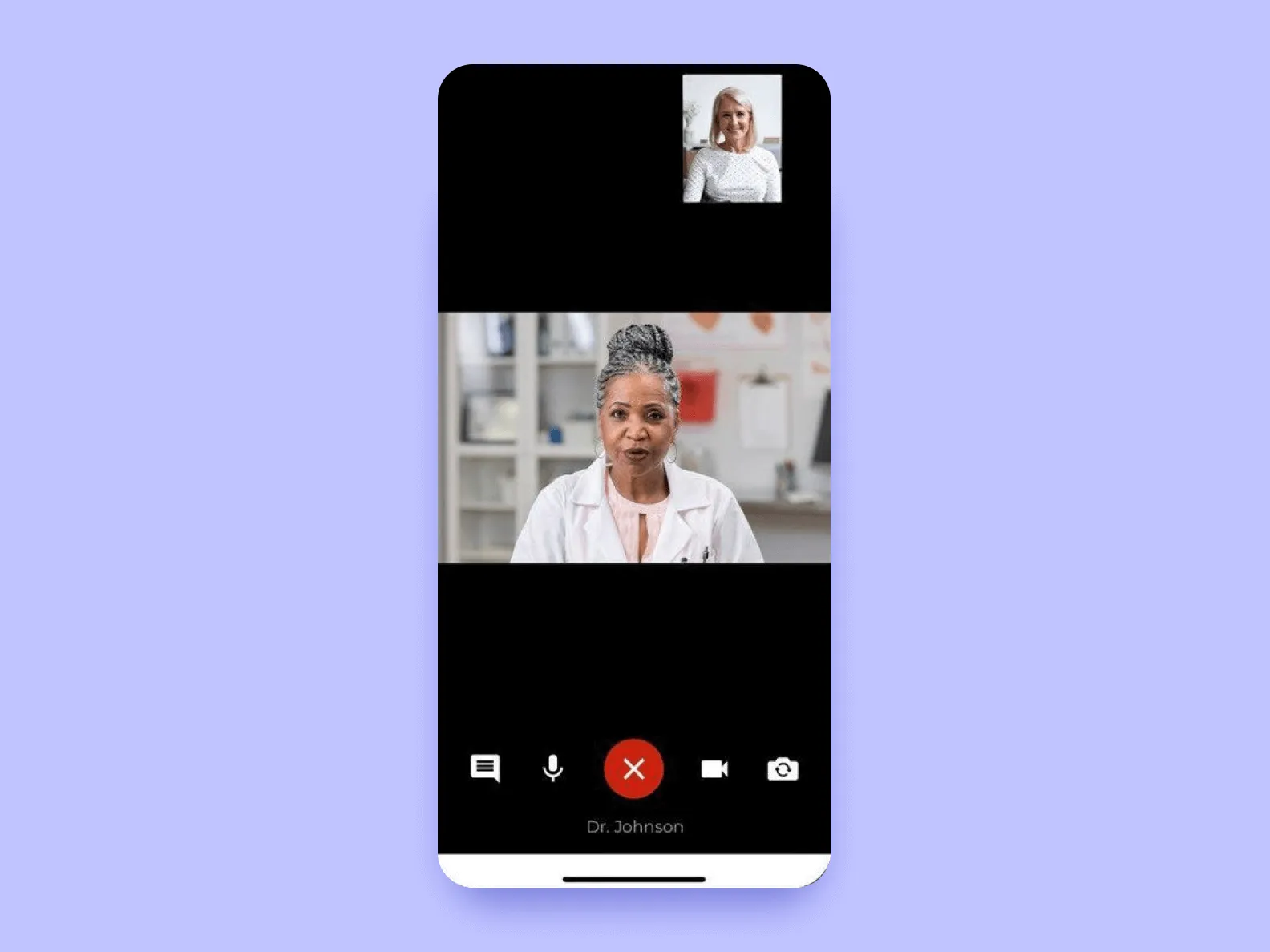 A video call with a doctor