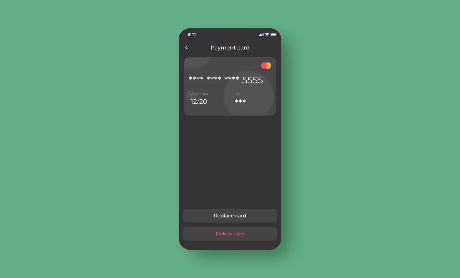 the Vendify app screen that shows users payment info