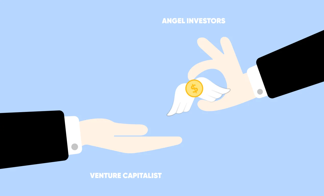Two hands holding a coin as a metaphor of NYC angel investors
