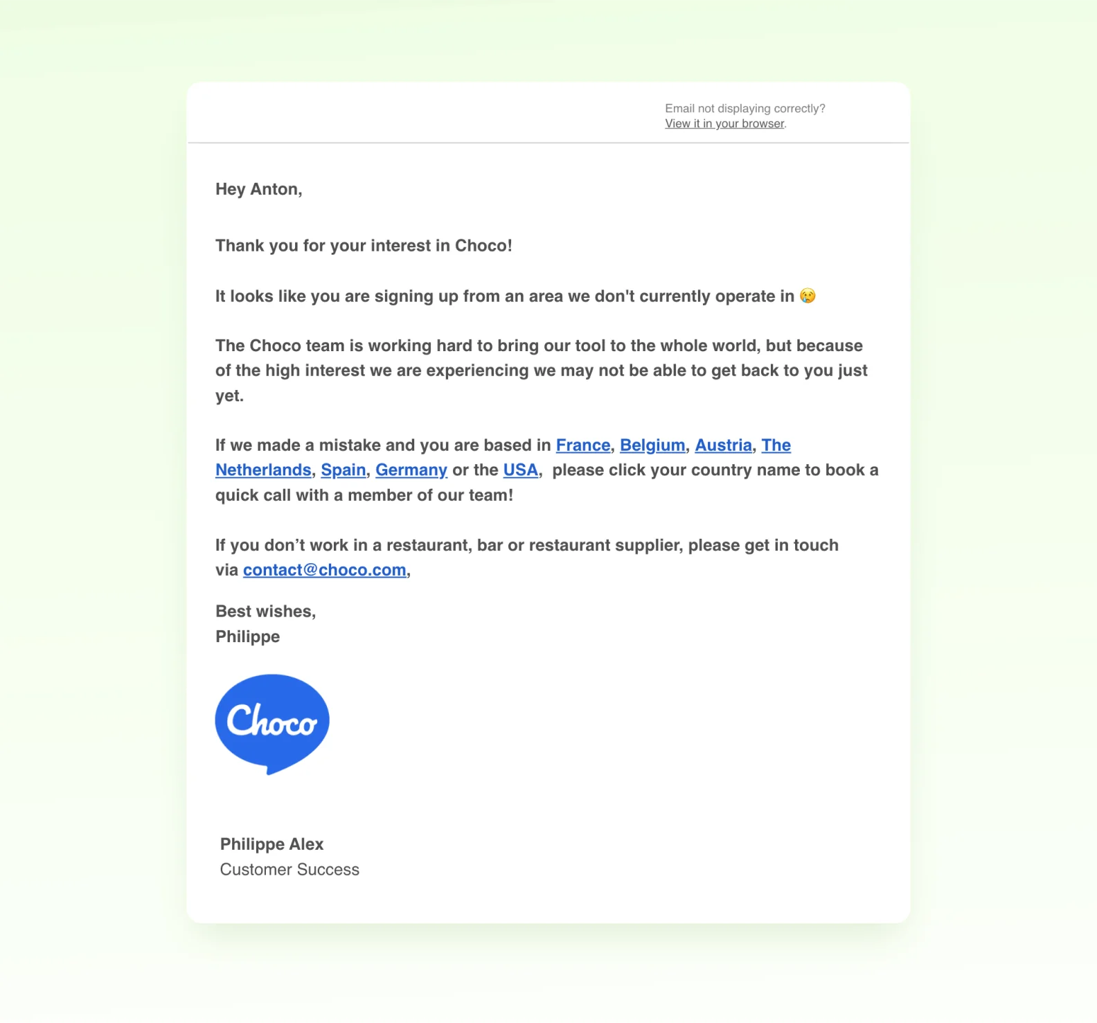 customer success letter