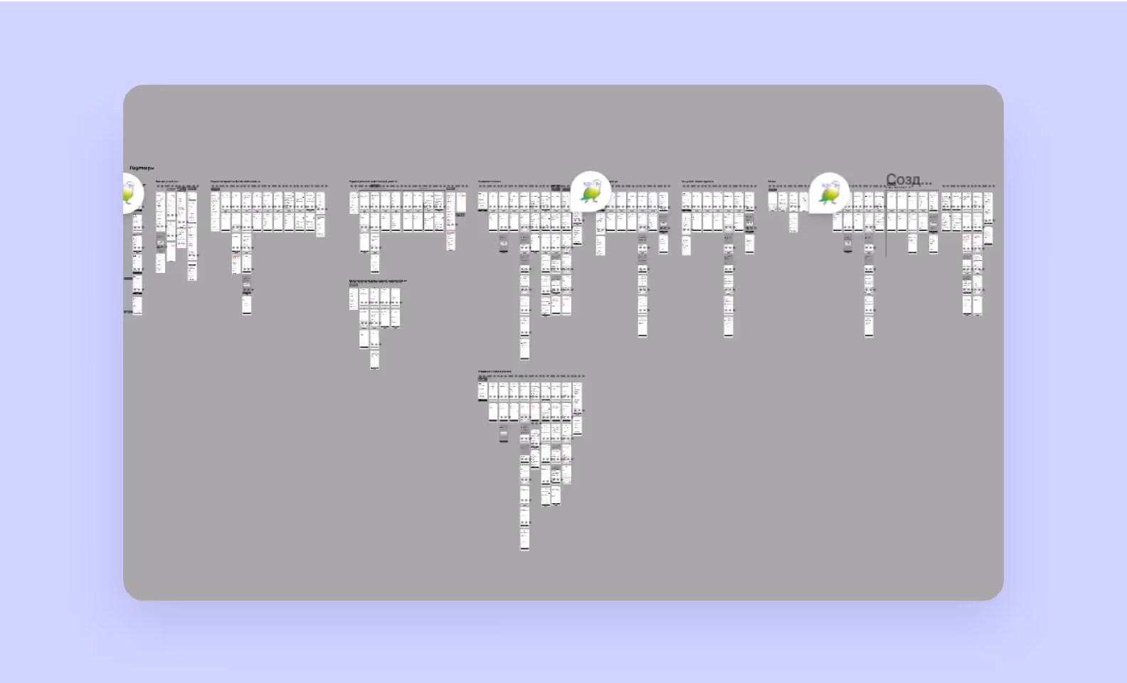 The partner creation flow in Figma
