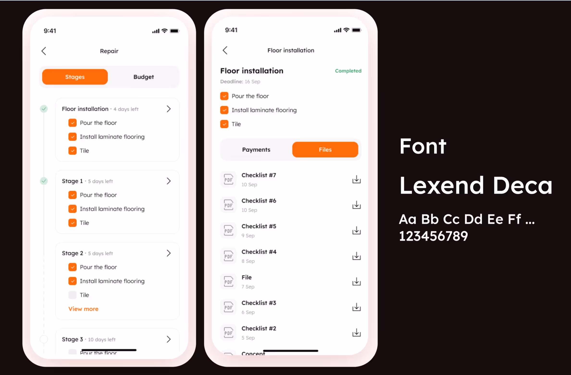 Font we used in the app