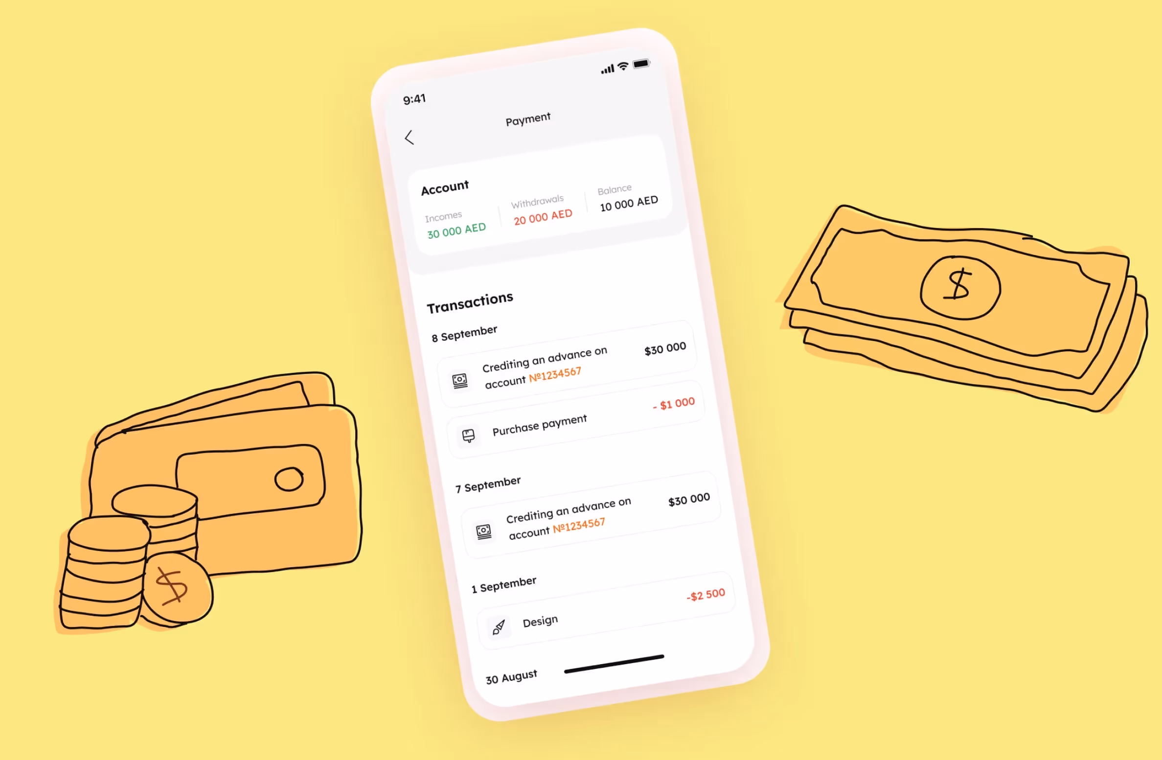Recent payments screenshot