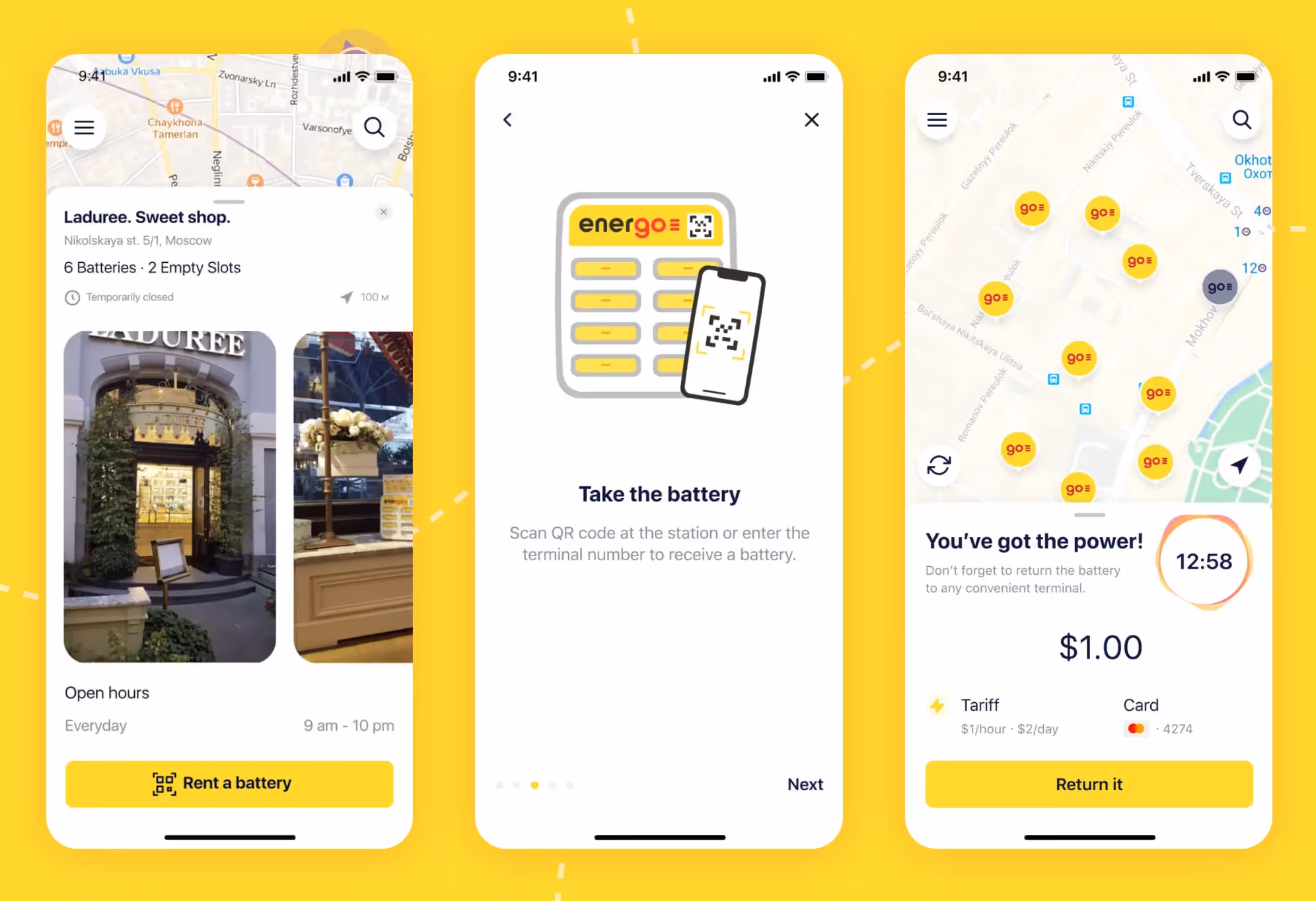 Quick user flows are super important, especially for mobile products. We worked on intuitive in-app navigation, giving users easy access to key features like the real-time map.