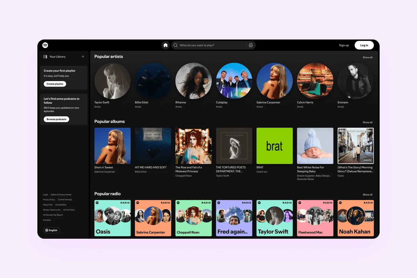 Spotify Web Player on open.spotify.com