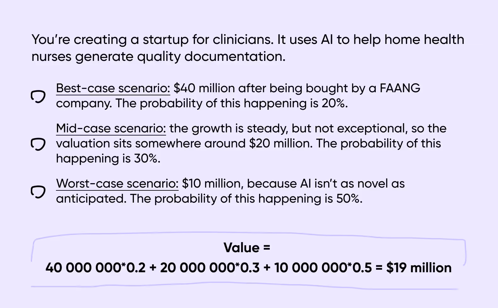  First Chicago evaluation example