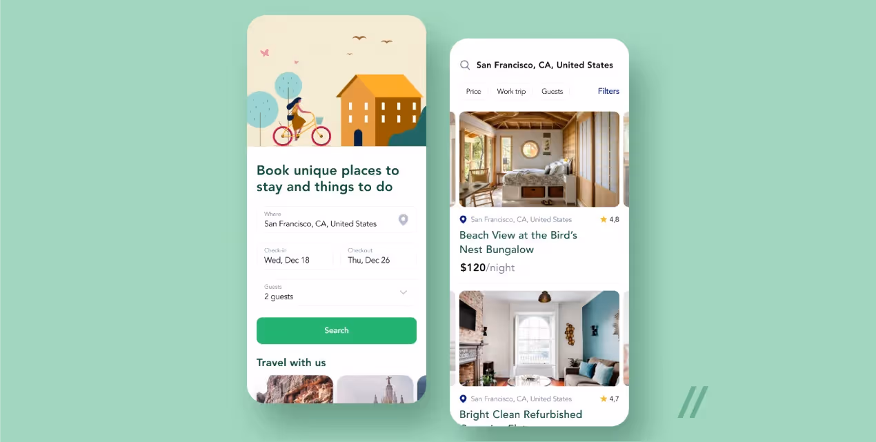 разработка mvp для приложения аренды домов