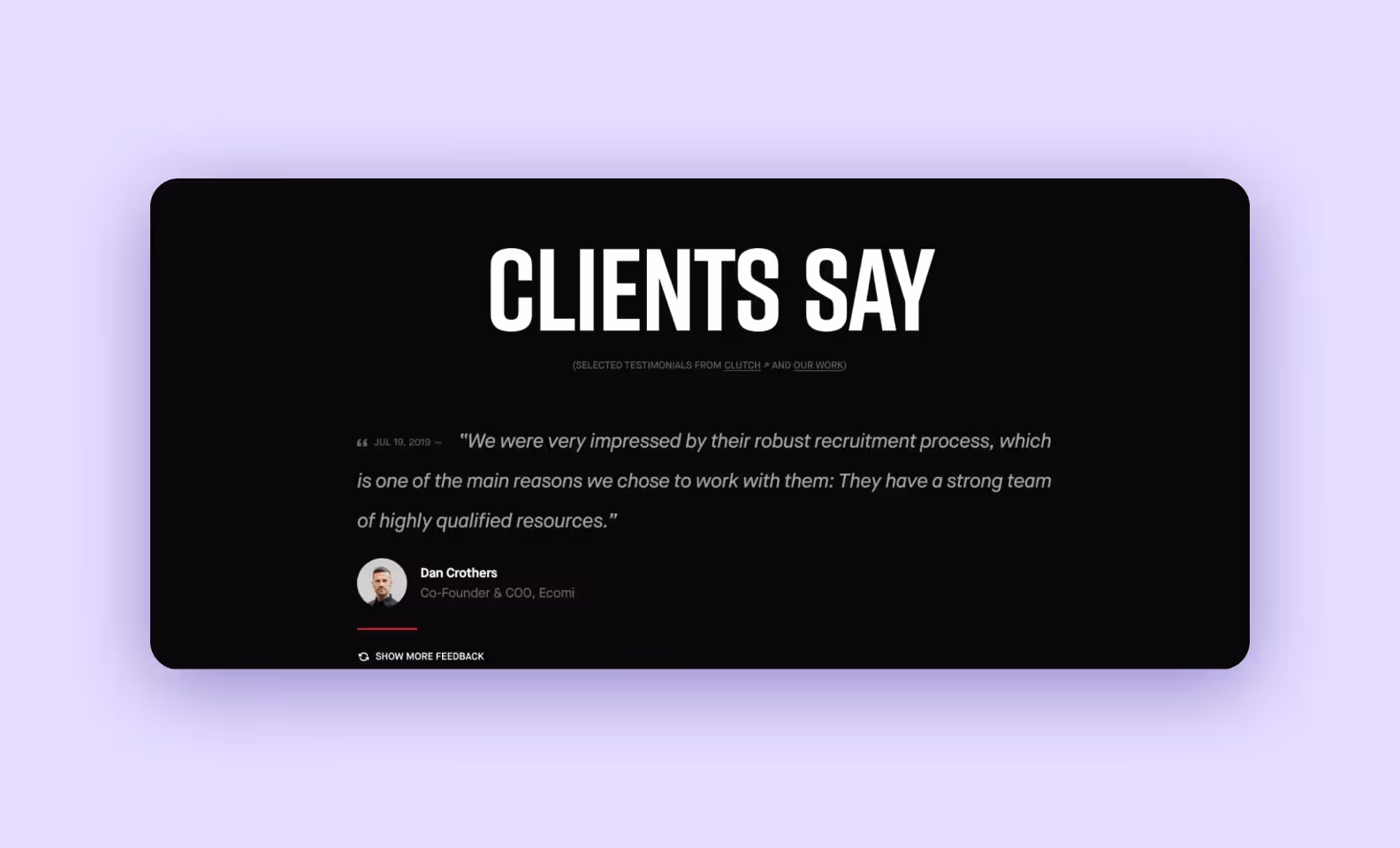 отзывы клиентов STRV