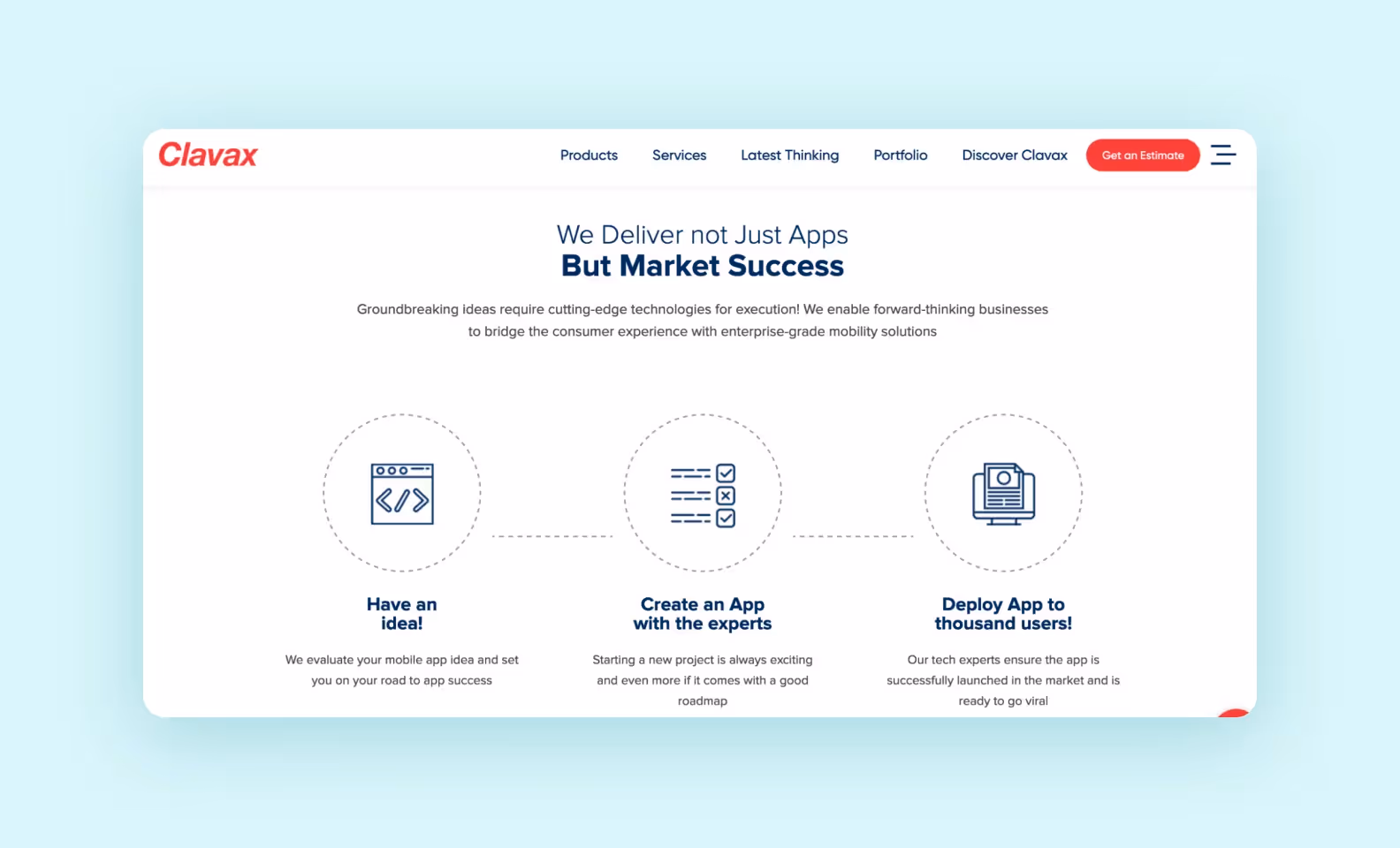 этапы разработки Clavax