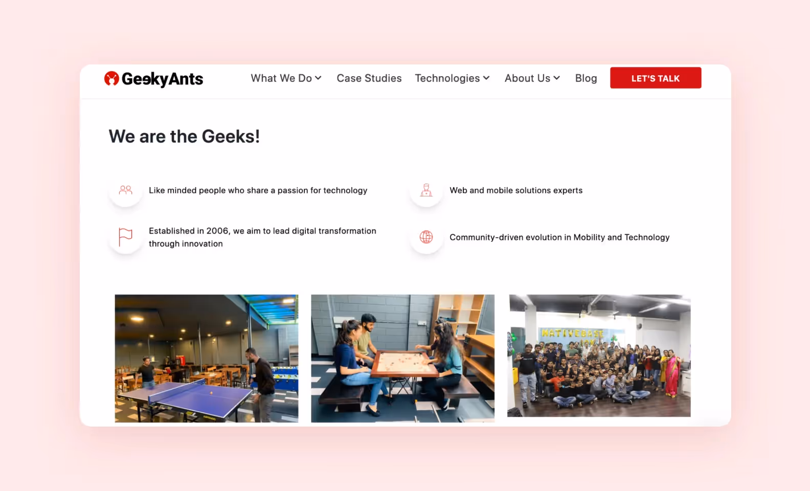 информация о GeekyAnts