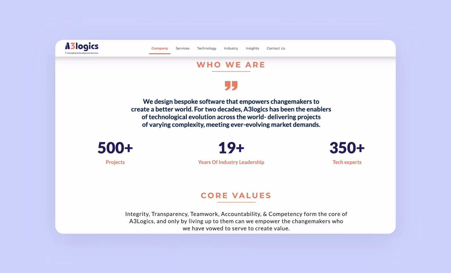 информация о A3logics