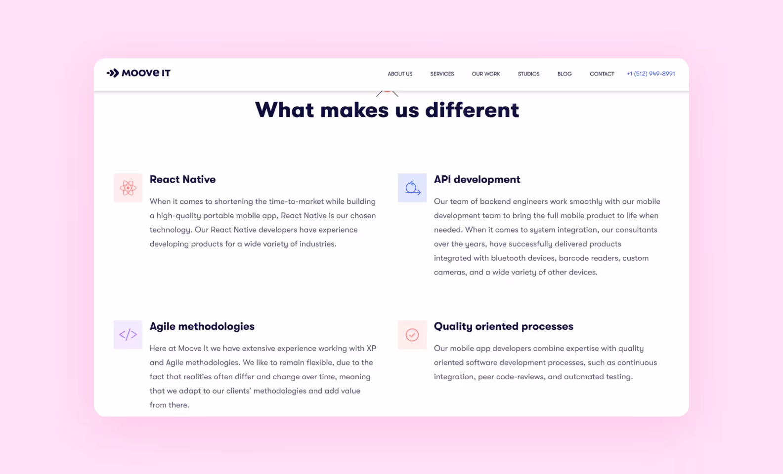 информация о рабочих процессах Moove It 