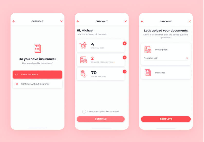 medicine delivery app screenshot