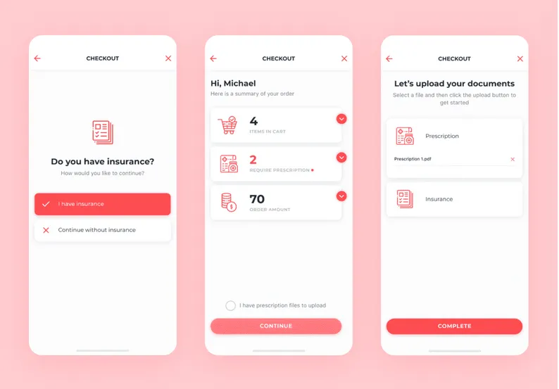 medicine delivery app screenshot