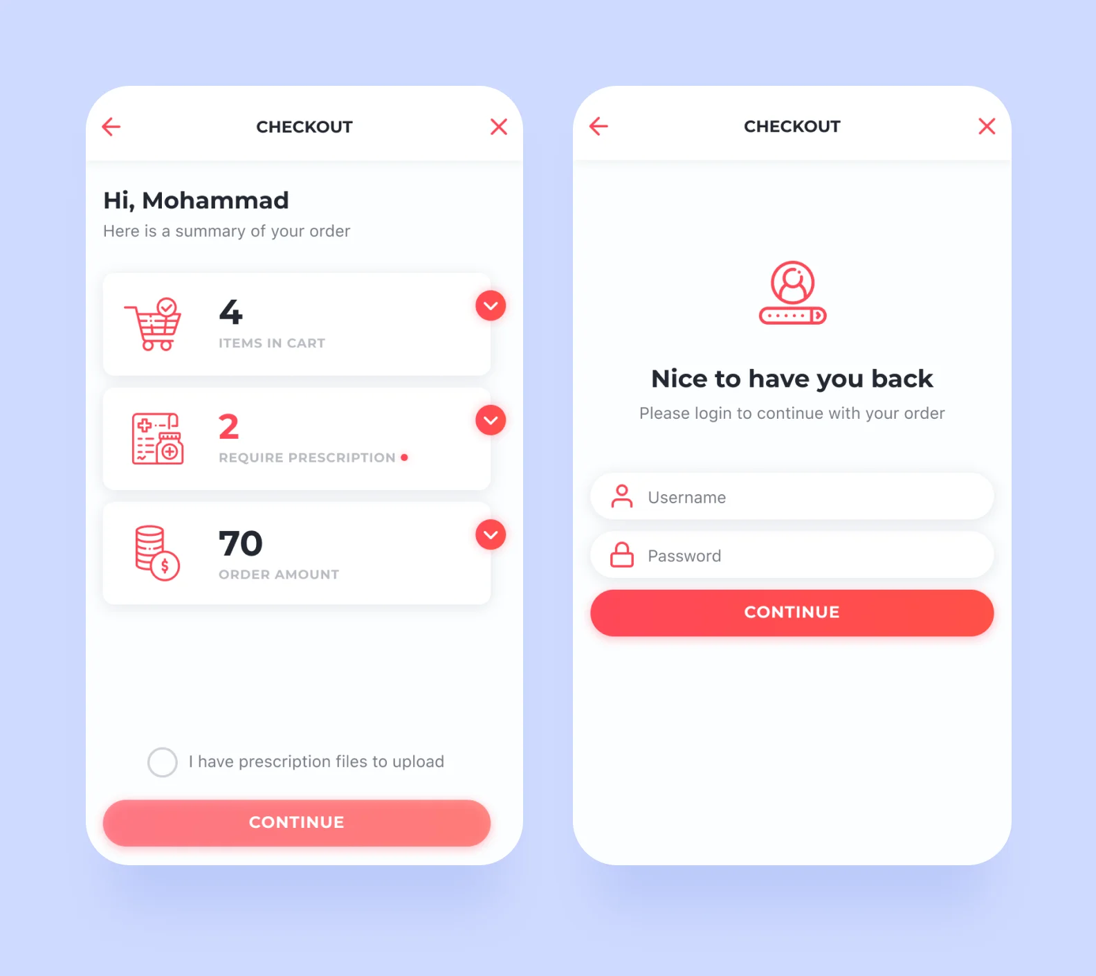 Pharmacy app design