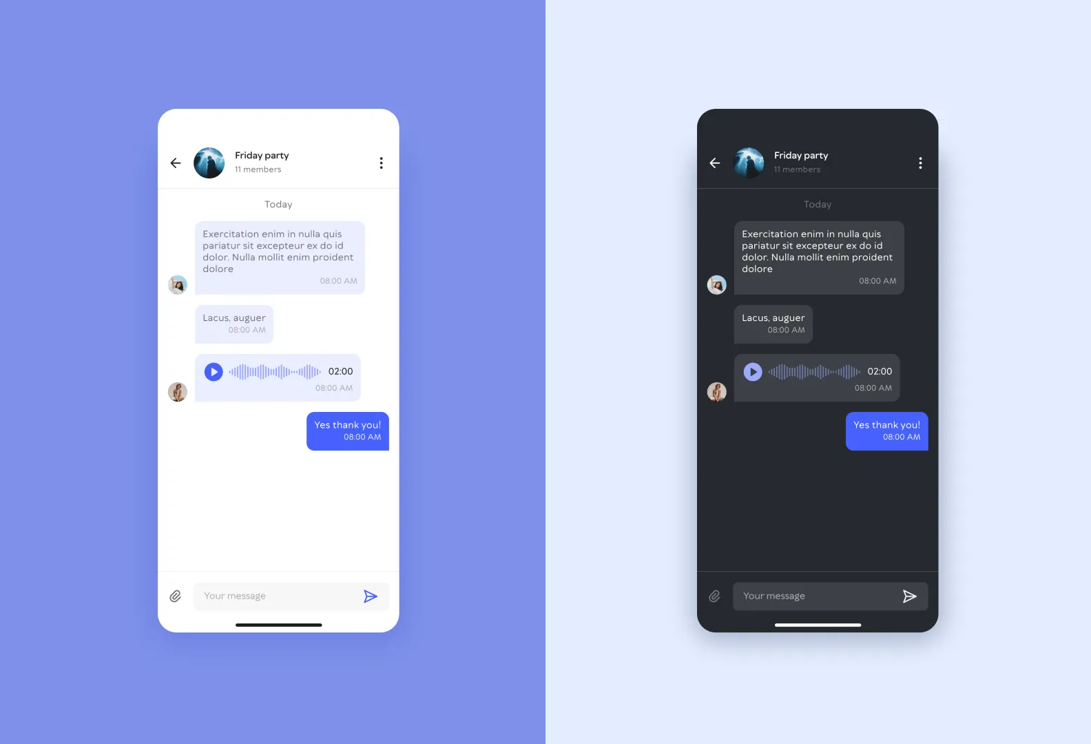light vs dark theme