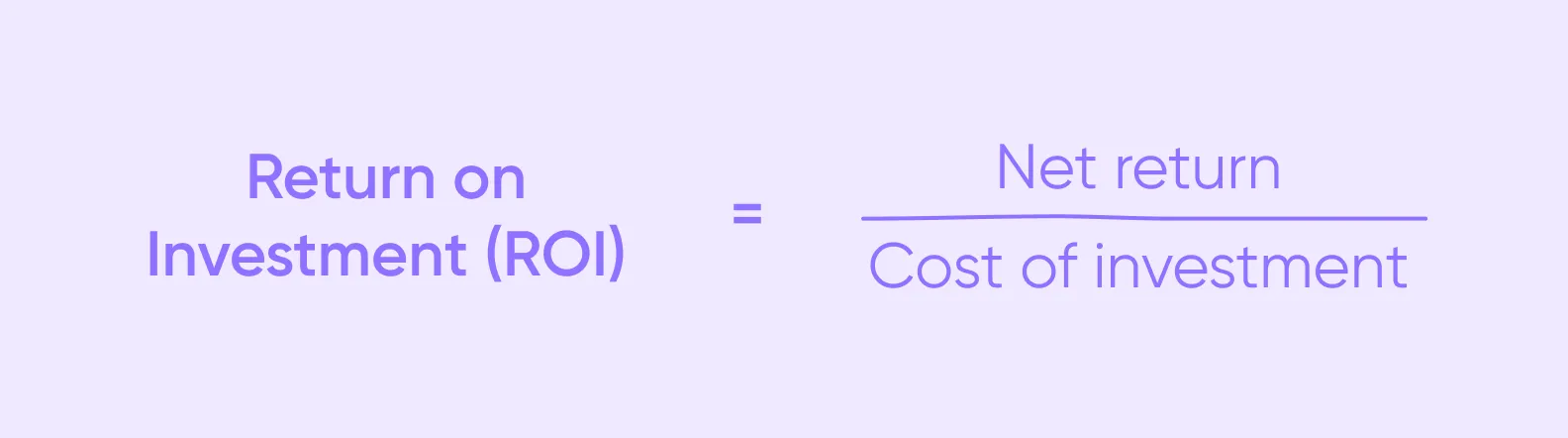 simple ROI formula