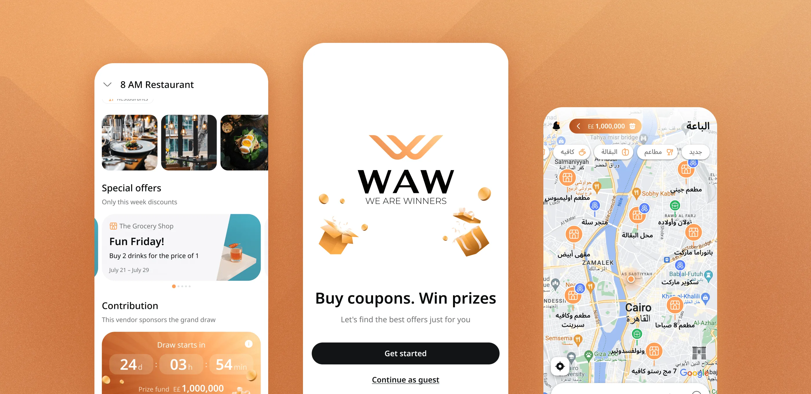 We’re All Winners app screens