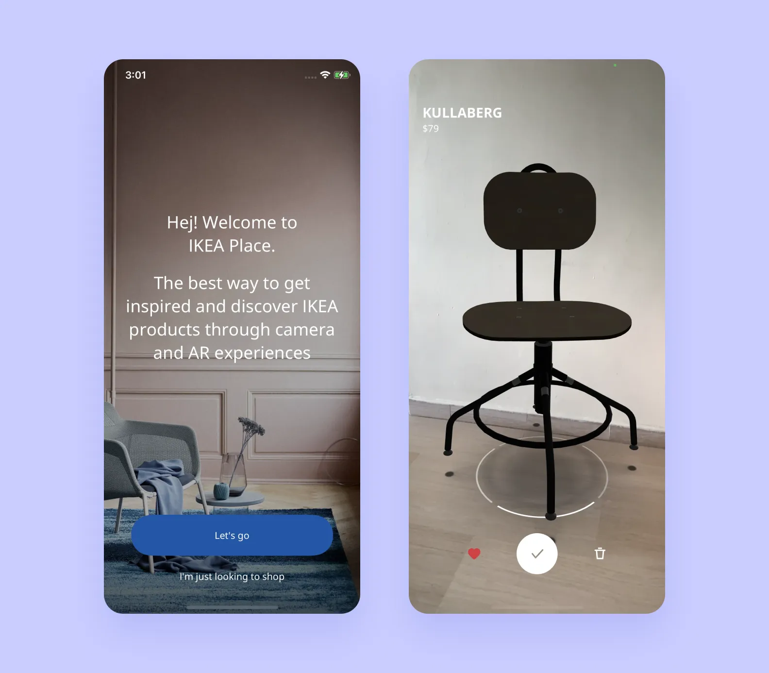 IKEA Place augmented reality app screenshot