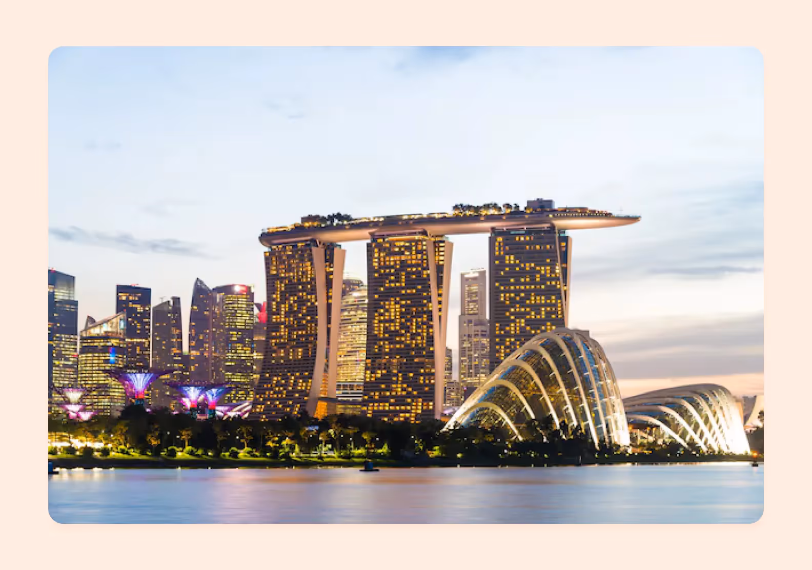A panoramic view of Singapore