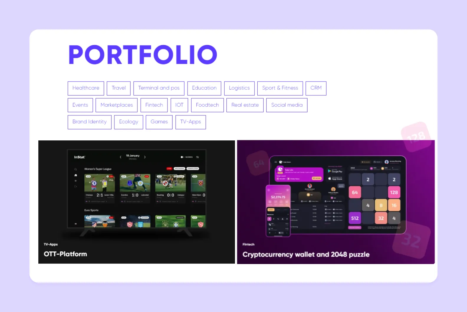 Purrweb's portfolio
