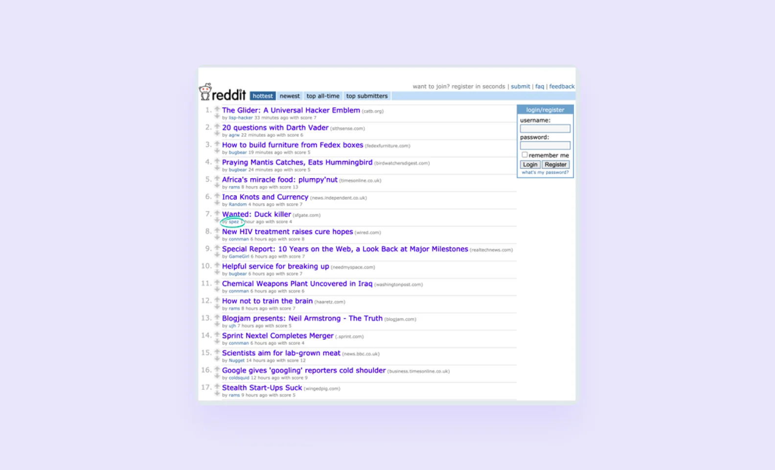 сделать приложение как Reddit