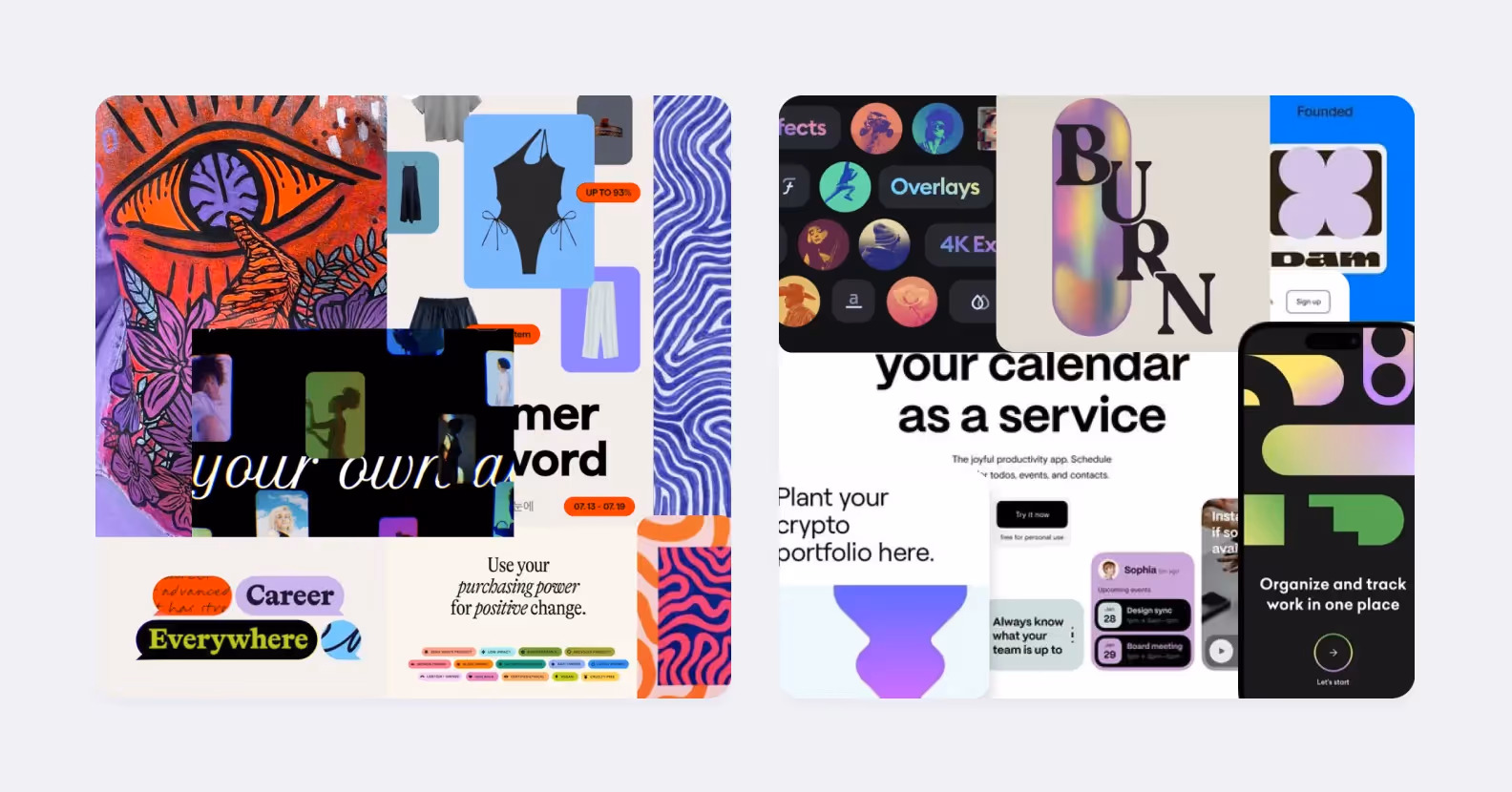 Наши мудборды — выбирали смелые и яркие сочетания