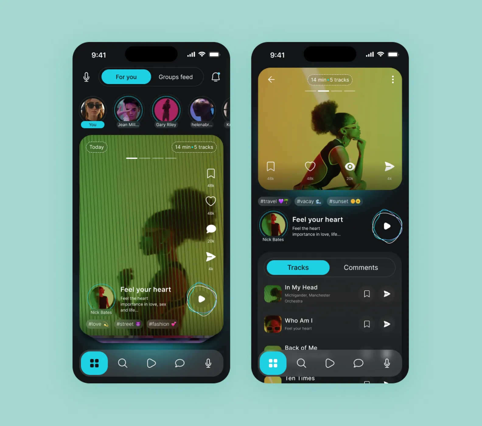 Экраны приложения voxtox