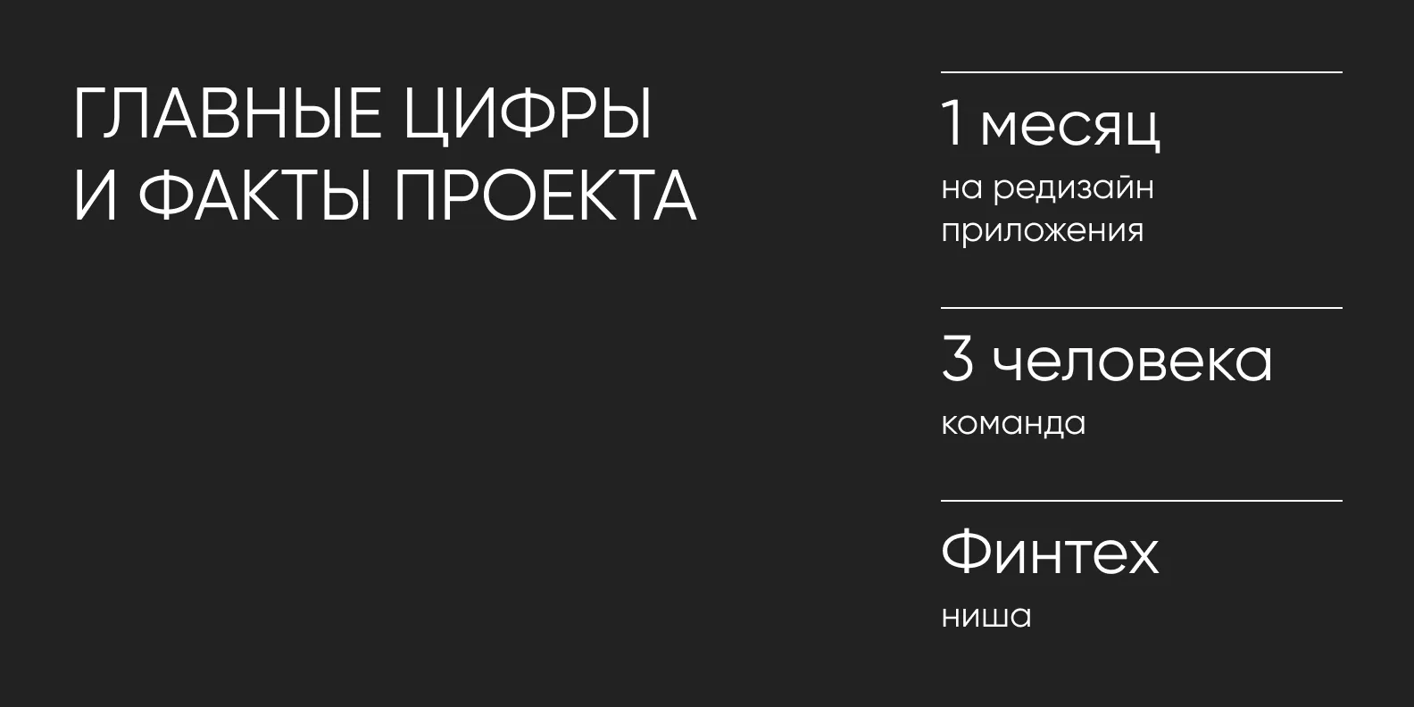 Главные цифры и факты проекта