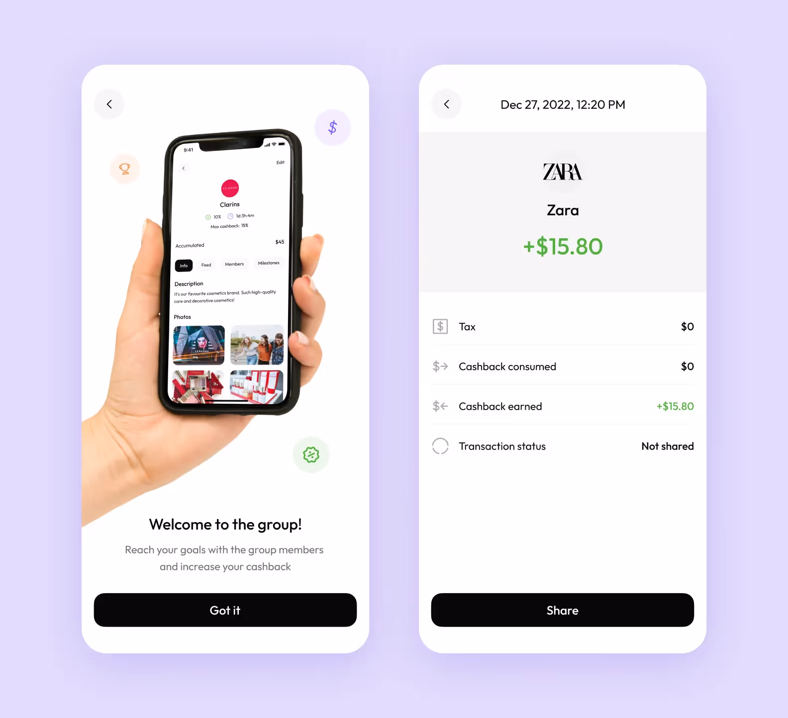 В приложении легко получать кэшбэк и увеличивать его
