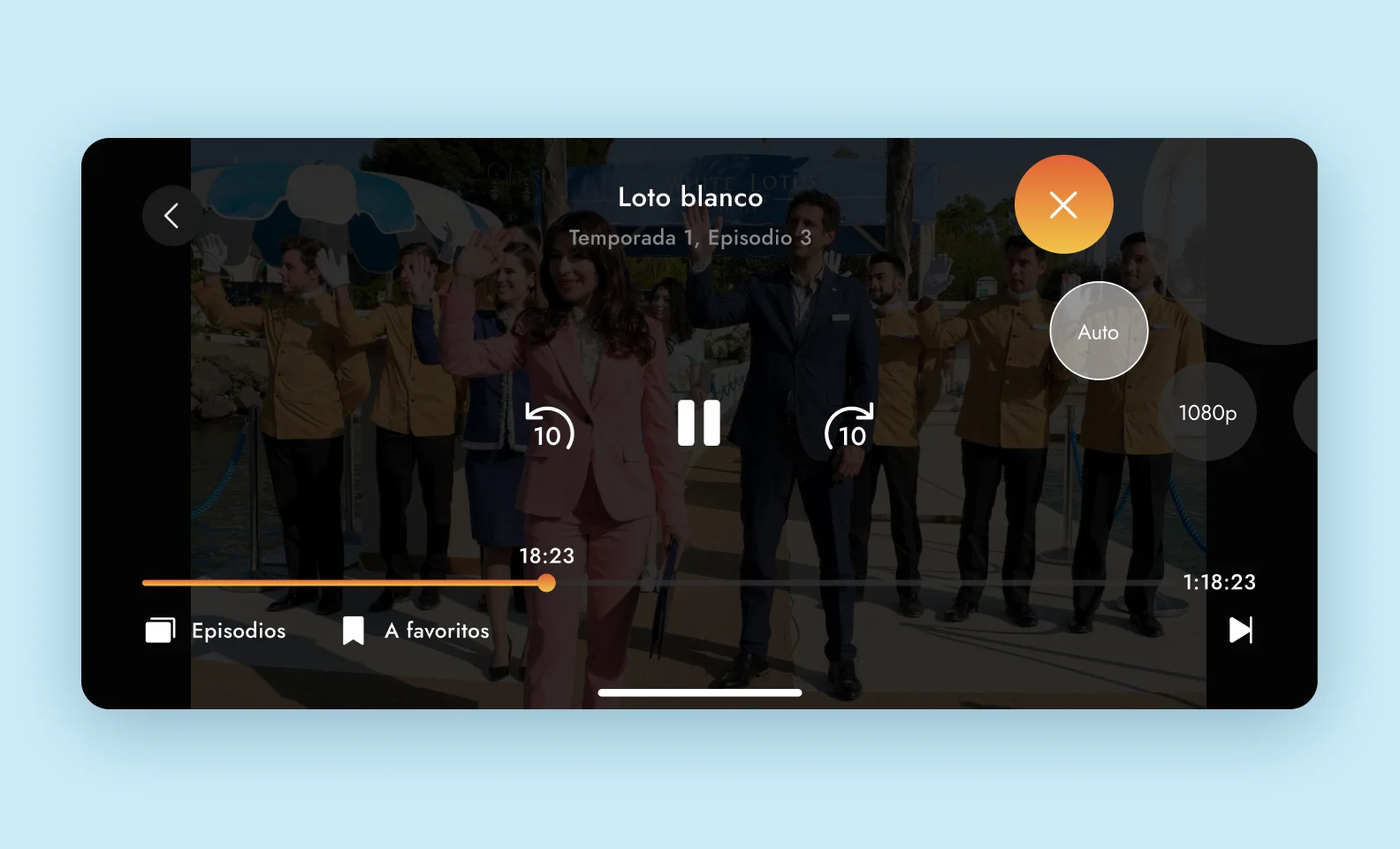 Дизайн внутреннего плеера в приложении Dosis