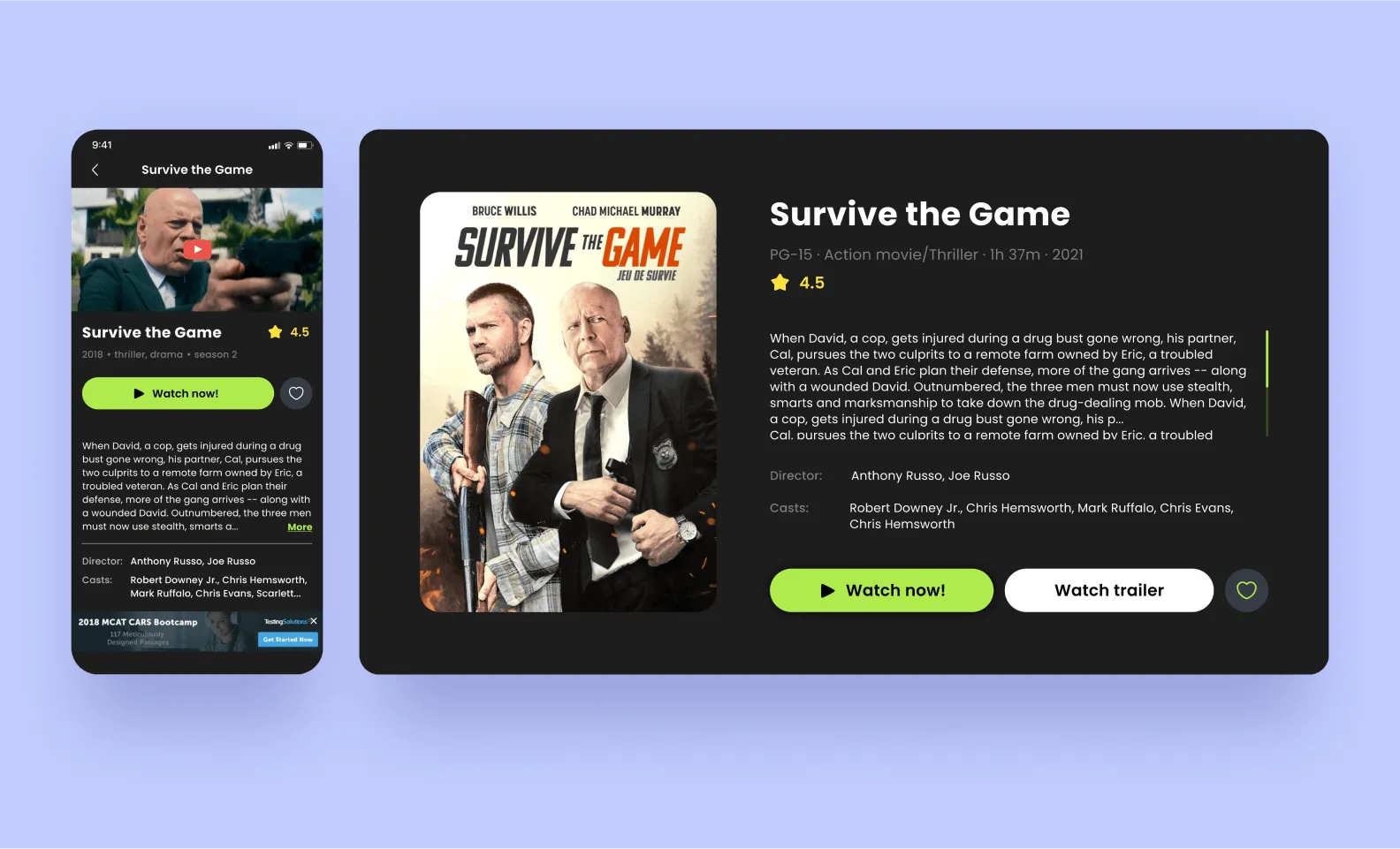 A smart TV app developed by the Purrweb team