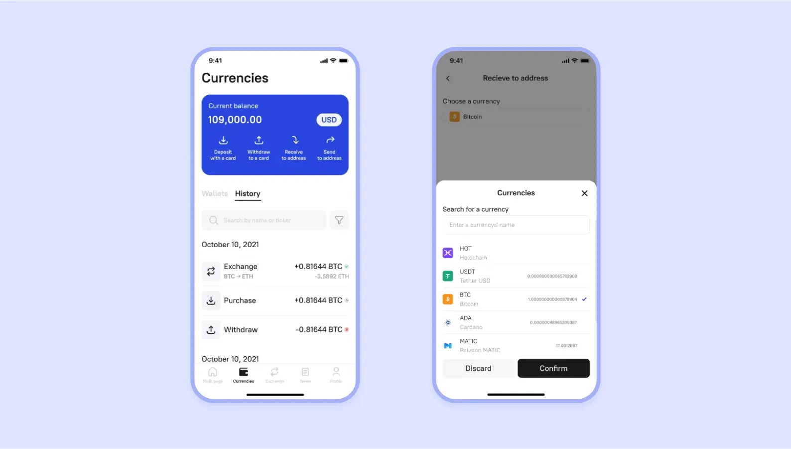 cryptocurrency wallet design - Broex