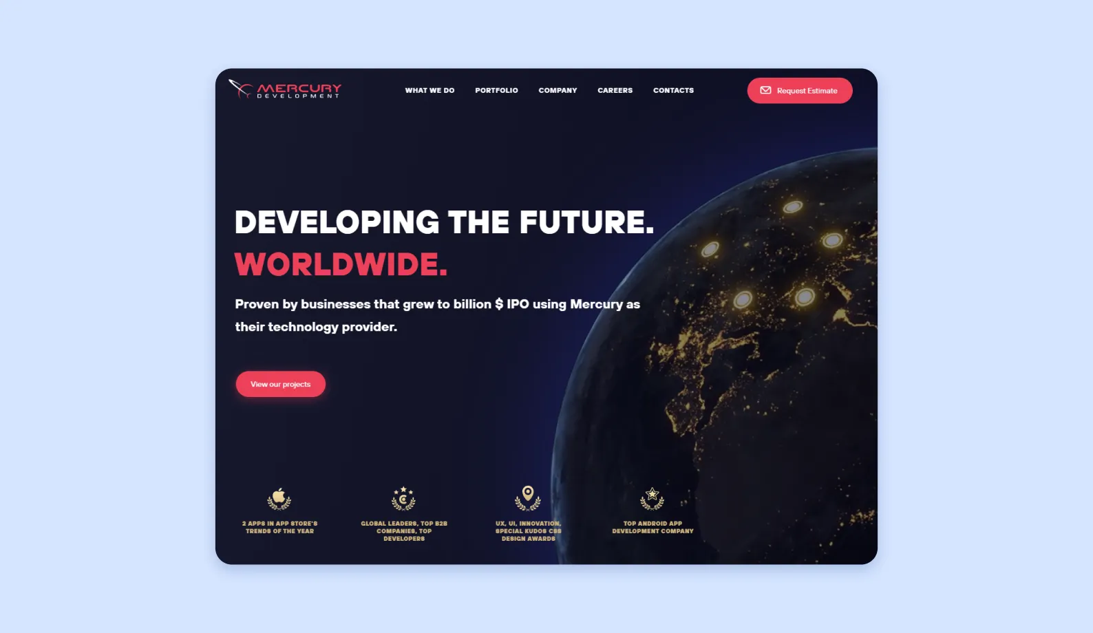 Mercury Development main page