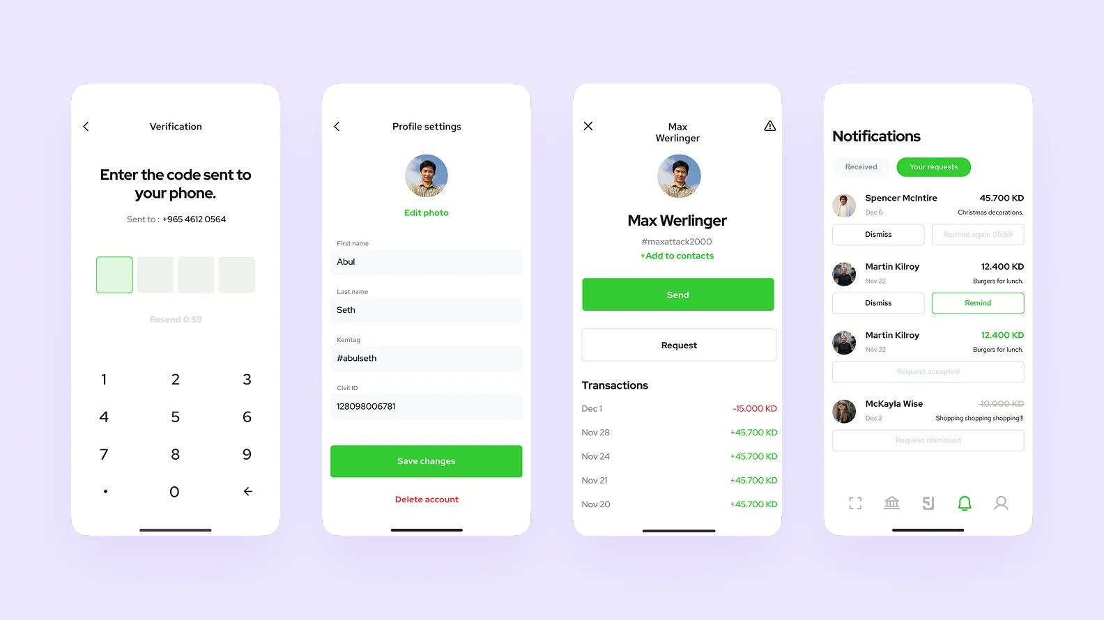 User flow of KEM mobile app