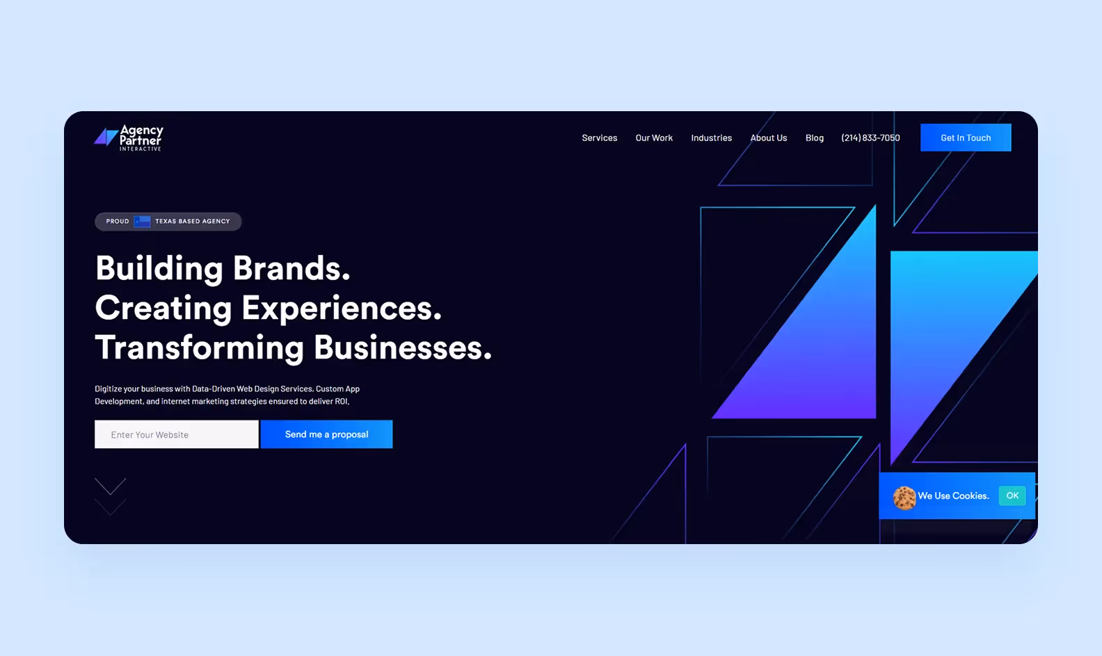 Agency Partner Interactive main page