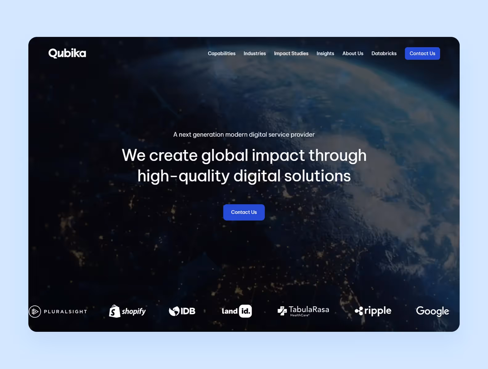 Qubika main page